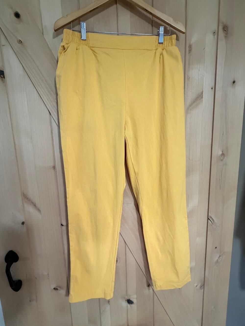 LulaRoe | NWT Lena Work Leisure Straight Leg Yellow Pull On Pants | Size L 12-14